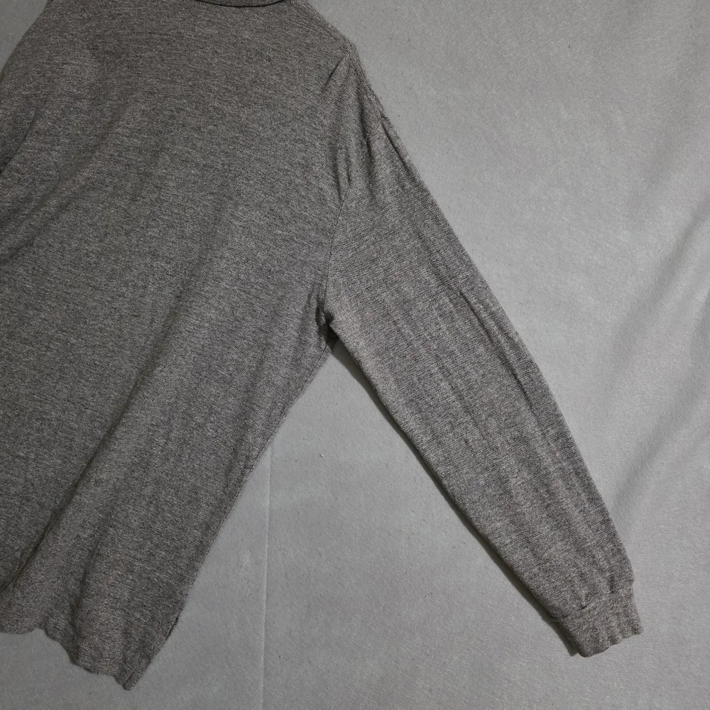 Polo Ralph Lauren Mens Gray Heathered Long Sleeve Polo 368044 Size XXL